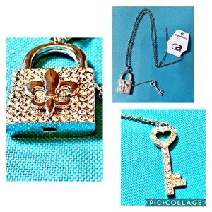 New_Crystal Avenue_Rhinestone Lock & Key